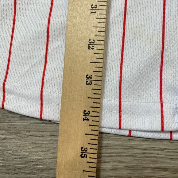 Authentic Majestic Coolbase Philadelphia Phillies #33 Pinstripe Jersey Cliff LEE - Picture 9 of 11